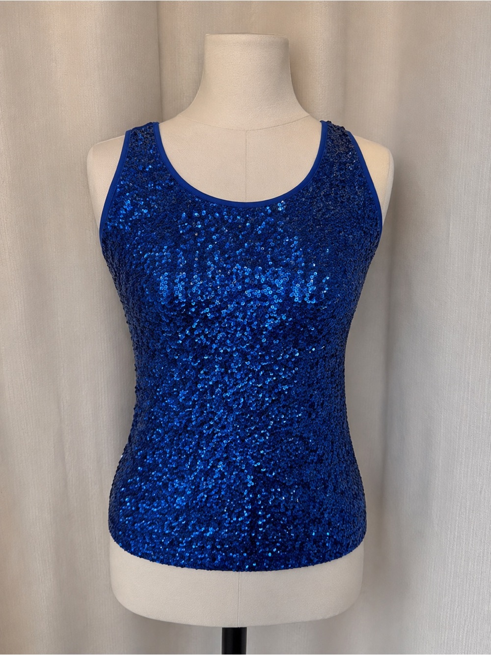 Sequin Tank Top - Royal Blue